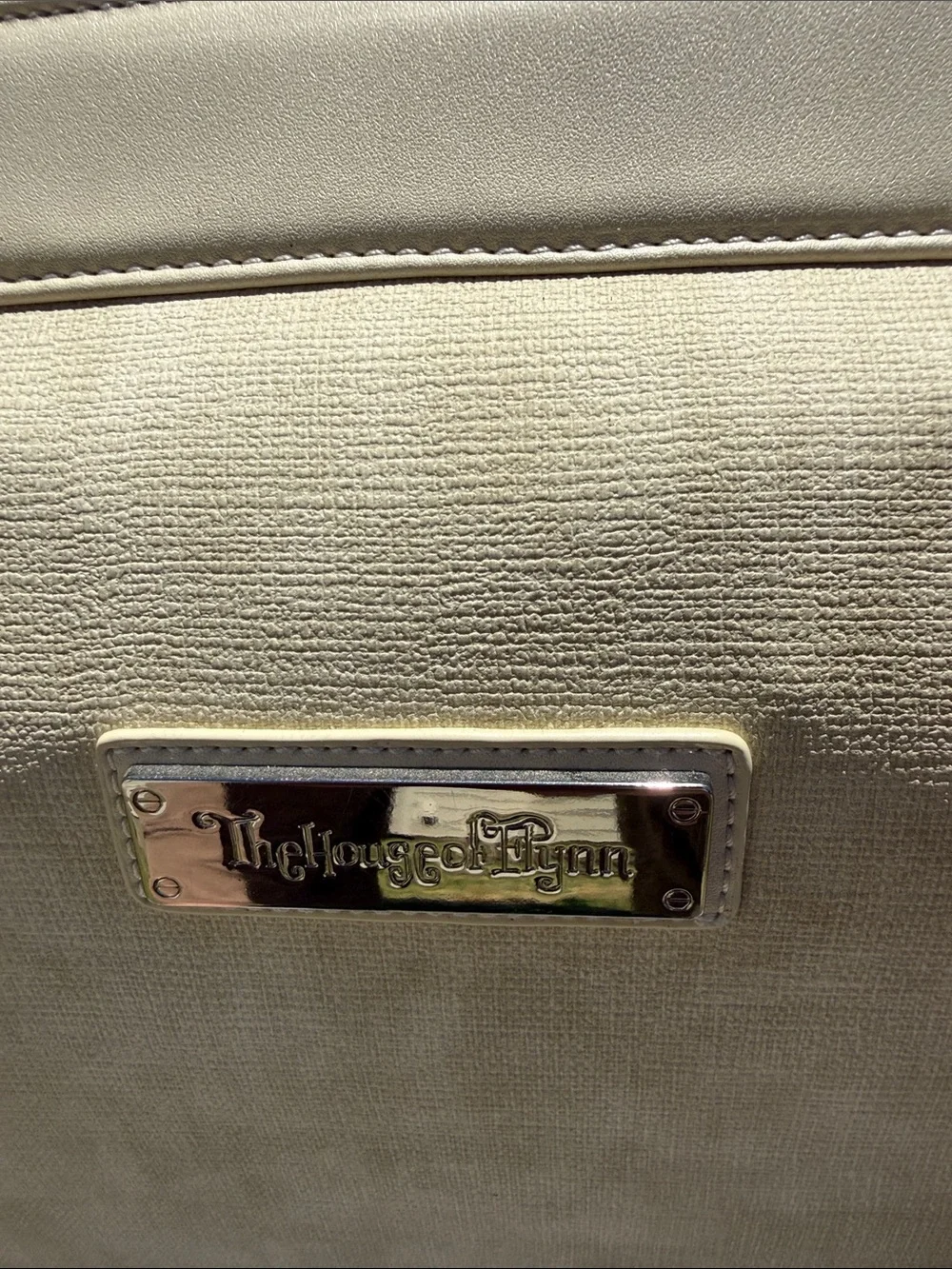 House of Flynn Cream Camera Bag with striped insert- Structured Top-Handle Case